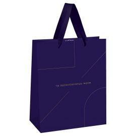 Пакет подарочный 18*23*10см MESHU "Monocolor. Indigo", отд. фольгой, матовая ламинация MS_51867
