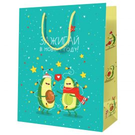 Пакет подарочный 18*23*10см MESHU "Зажигай", ламинированный MS_52155