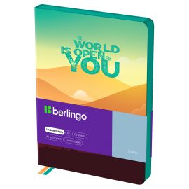 Ежедневник недатированный, А5, 136л., кожзам, Berlingo "Scenic", мятный срез, с рисунком UD2_01S16