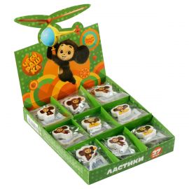 Ластик Мульти-Пульти "Чебурашка", фигурный, термопластичная резина, 40*30*13мм, ассорти ЧБ_54161