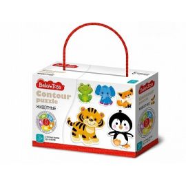 Пазлы контурные "Животные" Baby Toys 04117 04117