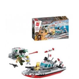 КОНСТРУКТОР 1720 катер военный с фигурками, 235дет 268993 1720