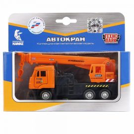 Машина металл KAMAZ КРАН, 12 см, двери, подвиж. дет., инерц 235874 235874