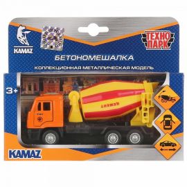 Машина металл KAMAZ БЕТОНОМЕШАЛКА 12 см, двери, подв. дет., инерц 235875 235875