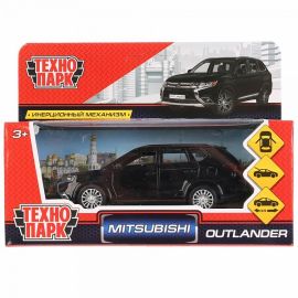 Машина металл MITSUBISHI OUTLANDER 12 см, двери, багаж, инерц, черный, 273059 273059