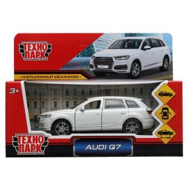 Машина металл AUDI Q7 длина 12 см, двер, багаж, инер, белый 325386 325386