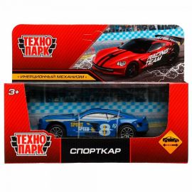 Машина металл СПОРТКАР Синий, 10 см, инерция, кор  336117 336117