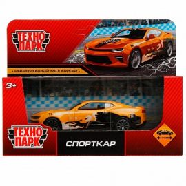 Машина металл СПОРТКАР Камаро желтый, 11 см, инерция, кор 336990 336990
