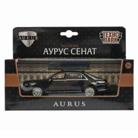 Машина металл АУРУС СЕНАТ длина 13,5 см, двери, багаж, инерц, черный 347927 347927