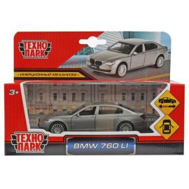 Машина металл BMW 760 li, 11,4 см, двери, инерция, темно-серый 350618 350618