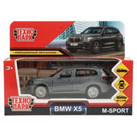 Машина металл BMW X5 M-SPORT 12 см, двери, багаж, инерц, мокрый асфальт 359073 359073