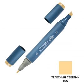 Маркер двусторонний для скетчинга Гамма "Студия", телесный светлый, корпус трехгранный, пулевид./клиновид. наконечники 1204M0155