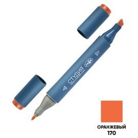 Маркер двусторонний для скетчинга Гамма "Студия", оранжевый, корпус трехгранный, пулевид./клиновид. наконечники 1204M0170