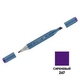 Маркер двусторонний для скетчинга Гамма "Студия", сиреневый, корпус трехгранный, пулевид./клиновид. наконечники 1204M0267