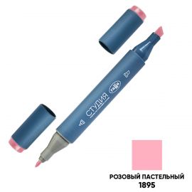 Маркер двусторонний для скетчинга Гамма "Студия", розовый пастельный, корпус трехгранный, пулевид./клиновид. наконечники 1204M1895