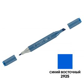 Маркер двусторонний для скетчинга Гамма "Студия", синий восточный, корпус трехгранный, пулевид./клиновид. наконечники 1204M2925