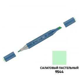 Маркер двусторонний для скетчинга Гамма "Студия", салатовый пастельный, корпус трехгранный, пулевид./клиновид. наконечники 1204M9544