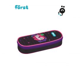 Пенал корпусный 1 отделение, 220*90*45 Först "Pink tiger", полиэстер FT-PF-010304