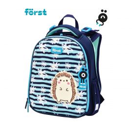 Ранец Först F-Top "Blue hedgehog" 36*28*15см, 2 отделения, 2 кармана, анатомическая спинка FT-RY-010503