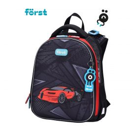 Ранец Först F-Top "Red car" 36*28*15см, 2 отделения, 2 кармана, анатомическая спинка FT-RY-011103