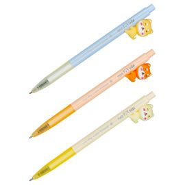 Ручка шариковая автоматическая MESHU "Cute dog" синяя, 0,7мм, корпус ассорти, с топпером MS_52368