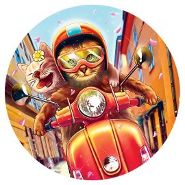 Пазл  77 эл. ТРИ СОВЫ "Парочка на скутере" ПК77_54613