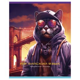 Тетрадь предметная 48л. BG "Мир будущего" - Английский язык, металлизированный картон ТП5ск48 56344