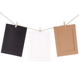 Растяжка с фоторамками 8*10,5 см (10 бум.рамок+10 прищепок+шпагат) набор DV-H-1271