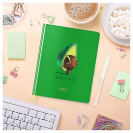 Дневник 1-11 кл. 48л. (твердый) MESHU "Avocadreams", иск. кожа, УФ-печать с глиттером, тиснение фольгой, тон. блок, ляссе MS_49358