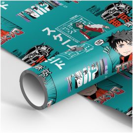 Упаковочная бумага глянц. 70*100см, MESHU "Anime boy", 80г/м2 MS_53465