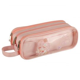 Пенал мягкий 3 отделения, с ручкой, 220*75*80 MESHU "Cute", полиэстер, ПВХ MS_57910