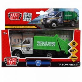 Машина металл ГАЗОН NEXT МУСОРОВОЗ, 15,5 см, двери, подв. дет., инерц 312450 312450