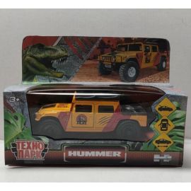 Машина металл HUMMER ПИКАП, 12 см, двери, баг., инер., окрас динозавр, кор. 338479 338479