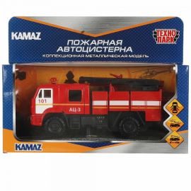 Машина металл KAMAZ 43502 ПОЖАРНАЯ АЦ 15 см, двери, подвиж дет, инерц 343172 3431725