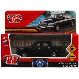 Машина металл ГАЗ -31105 «волга» 12 см, двери, багаж, инерц, черный 369117 369117