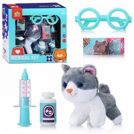 Игровой набор "Питомец Котенок" с набором доктора, 6 предметов, в коробке 832-189 832-189