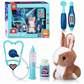 Игровой набор "Питомец Кролик" с набором доктора, 7 предметов, в коробке 832-194 832-194