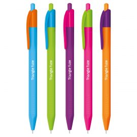 Ручка шариковая автоматическая Berlingo "Triangle Fuze RT" синяя, 0,7мм, трехгранный корпус CBm_07732