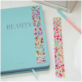 Наклейки акриловые MESHU "Colorful line", 25*7,8см, стразы, 500 наклеек, инд. уп., европодвес MS_36662