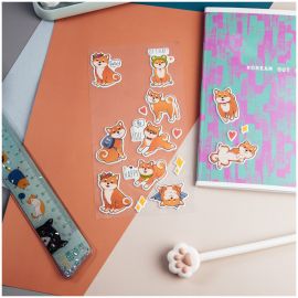 Наклейки объемные MESHU "Cute dog", 10*24см, 16 наклеек, инд. уп., европодвес MS_36951