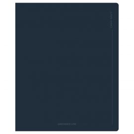 Тетрадь 48л., А5, линия Greenwich Line "Dark navy", "cофт-тач" ламинация, выб. лак, 70г/м2 N5I48-49334