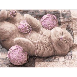 Картина по номерам на картоне ТРИ СОВЫ "Сладкий сон", 30*40, с акриловыми красками и кистями КК_44083