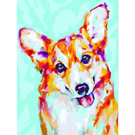 Картина по номерам на холсте ТРИ СОВЫ "Корги", 30*40, с акриловыми красками и кистями КХ_44101