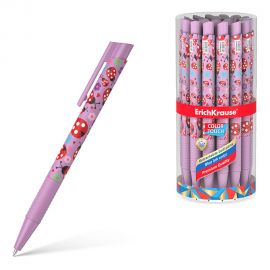 Ручка шариковая автоматическая ErichKrause ColorTouch Matic&Grip Ladybug 0.7, цвет чернил синий 56056