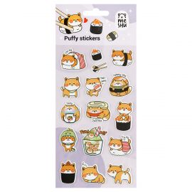 Наклейки объемные MESHU "Shiba Inu,", 10*23см, пакет европодвес MS_57643