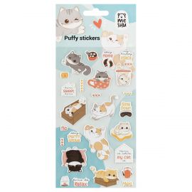 Наклейки объемные MESHU "Funny kitty", 10*23см, пакет европодвес MS_57651