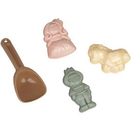 Набор для песка ТРИ СОВЫ "Сказка", 4 предмета (совок, 3 формочки) ПИО 021