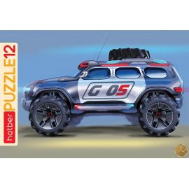 ПАЗЛЫ-ИГРА для детей 12 элементов А4ф 300х200мм в Рамке  -Внедорожник 12ПЗ4_31690