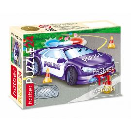 ПАЗЛЫ-ИГРА для детей 24 элемента А5ф 175х130мм 4 дизайна  серия -Тачки 24ПЗ5