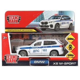 Машина металл BMW X5 M-SPORT ПОЛИЦИЯ 12 см, двери, баг 319005 319005